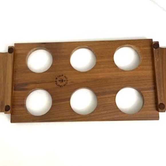 Vtg Solid American Walnut Wood Barware Mission Crafted CA - Picture 3 of 4